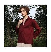 Campus Sutra Men's Satin Oversized Shirt
