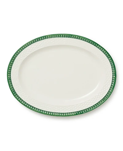 Certified International Le Jardin Rattan Oval Platter