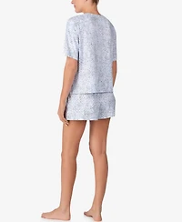 Dkny Women's Short-Sleeve Top & Boxers, 2-Piece Set