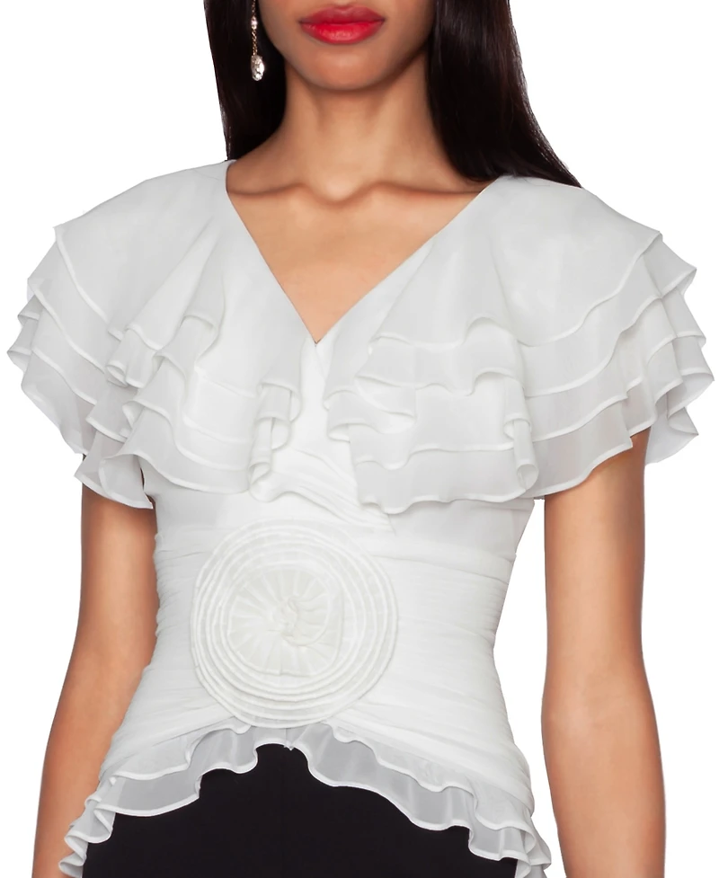 White Tie by Shani Women's V-Neck Jumpsuit