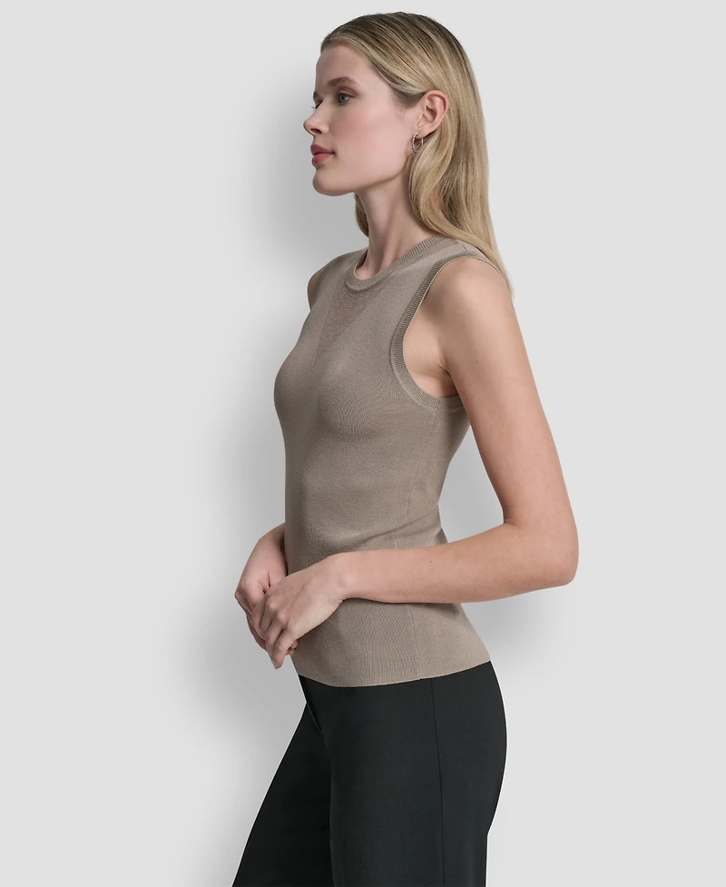 Dkny Women's Sleeveless Crewneck Sweater Top