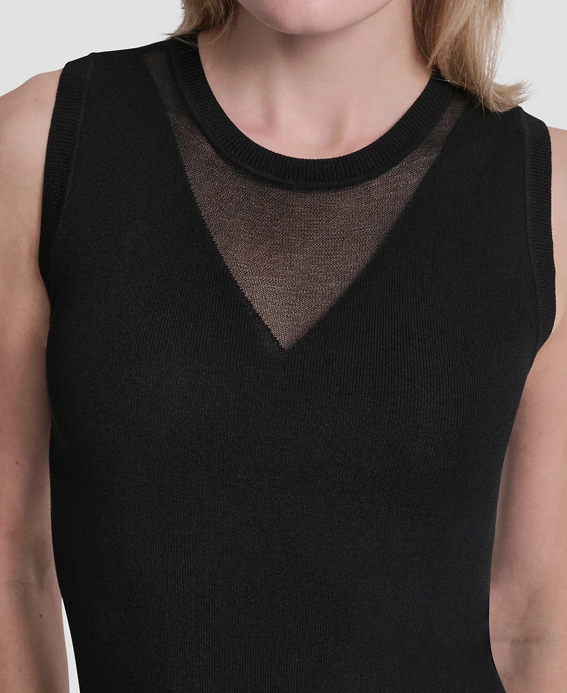 Dkny Women's Sleeveless Crewneck Sweater Top