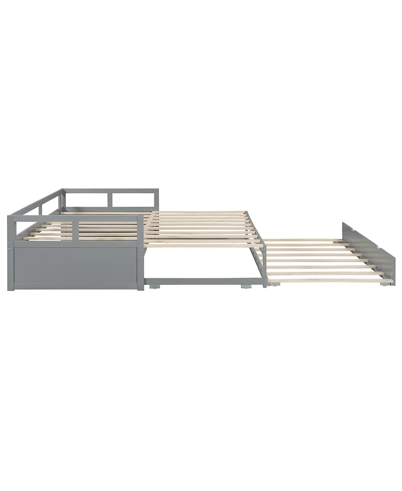 Streamdale Furniture Extending Daybed with Trundle, Wooden Daybed with Trundle