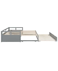 Streamdale Furniture Extending Daybed with Trundle, Wooden Daybed with Trundle