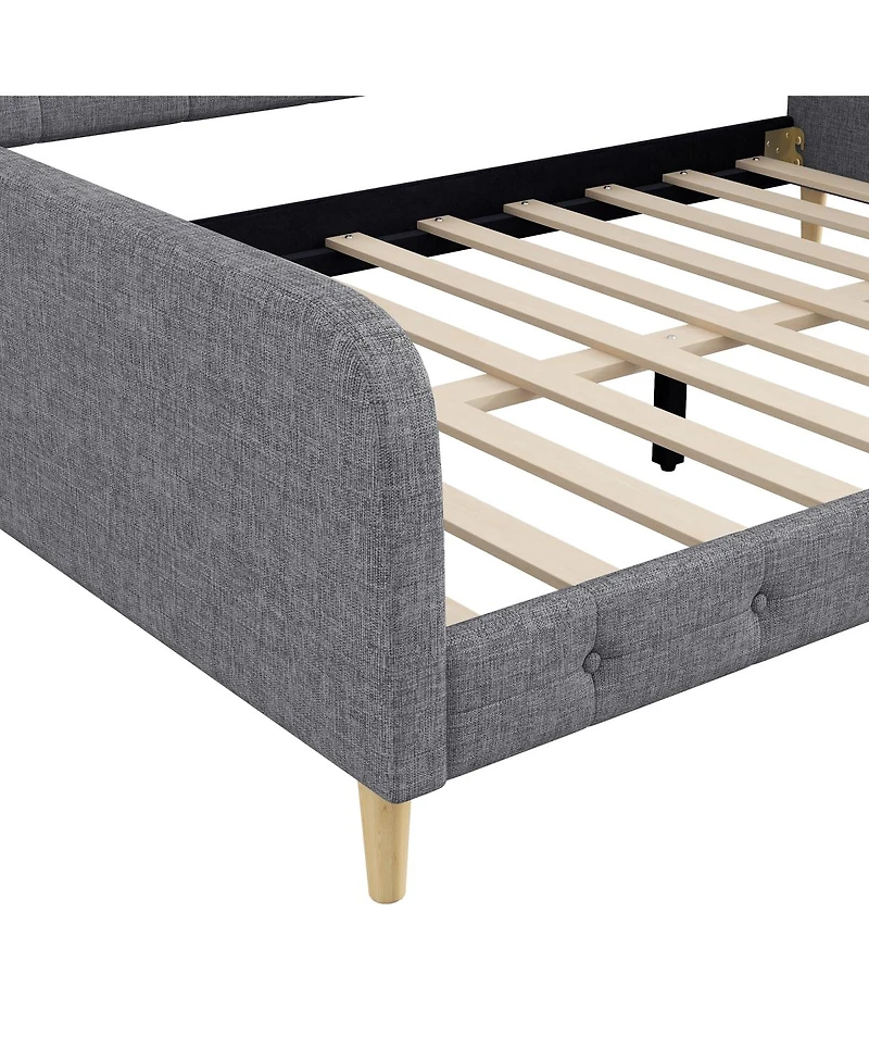 Streamdale Furniture Queen Upholstered Daybed with 4 Support Legs