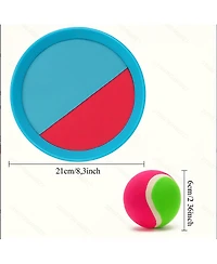 ProMounts Outdoor Kids Toss & Catch Ball Set – Velcro Paddles with 6 Sticks + 3 Balls – Backyard, Beach & Yard Game Toys for Ages 3-12