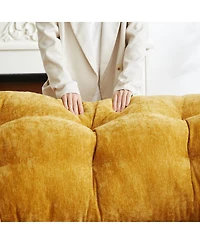 Streamdale Furniture Yellow 94.8" Chenille Modern Comfort Deep Seat Sofa