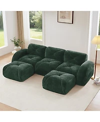 Streamdale Furniture U-shaped Boneless Sofa, Tufted, 32D High Density Sponge
