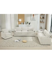 Streamdale Furniture Cozy Upholstered Oversized Comfy Cloud Sofa Double Cushion Group