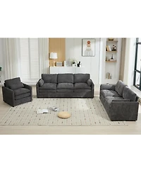 Streamdale Furniture Cozy Upholstered Oversized Comfy Cloud Sofa Double Cushion Group
