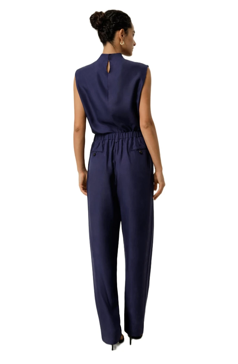 Lilysilk Women's Sand-Washed Silk Habotai Barrel Pant