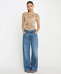 Good American Women's Short-Sleeve Crewneck T-Shirt