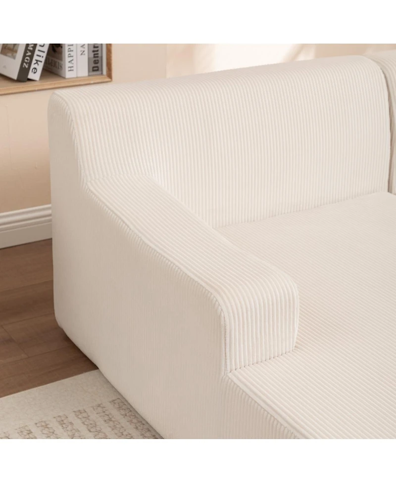 Streamdale Furniture Chaise Lounge Upholstered Sofa Bed, Oversized Sleeper Chair for Living Room