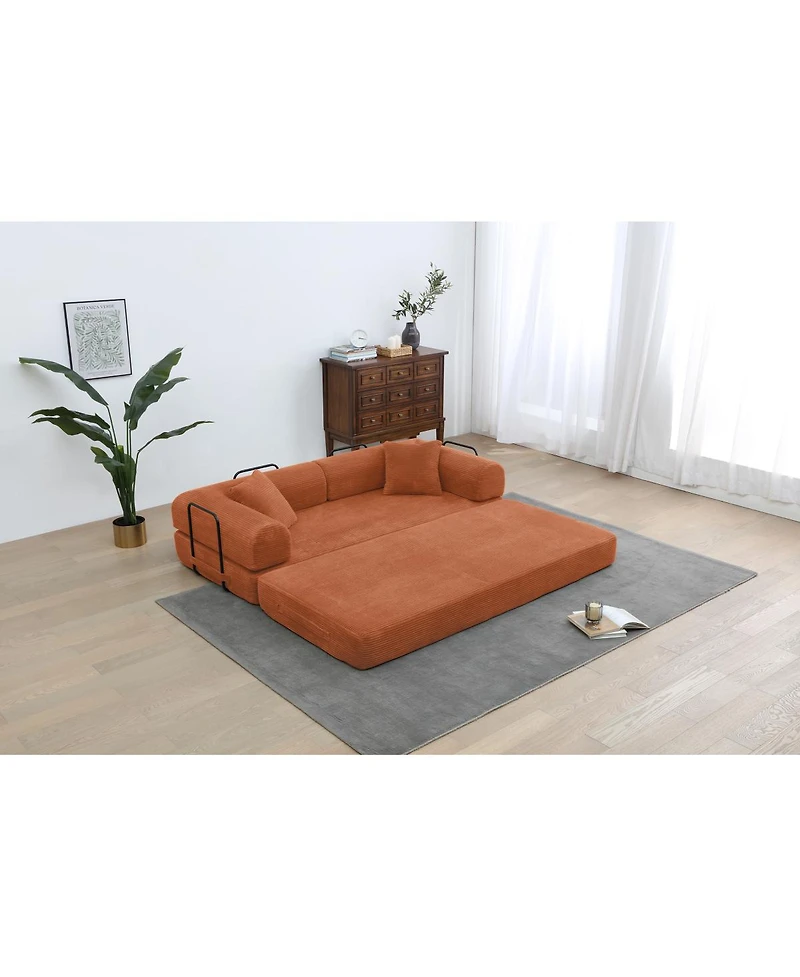 Streamdale Furniture 3-Seat Convertible Sofa Bed with Repositionable Armrests