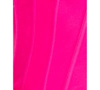 B Darlin Juniors' Spaghetti Straps Lace-Up Back Long Dress