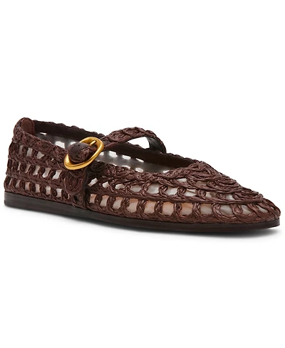 Steve Madden Women's Melody Raffia Mary-Jane Flats