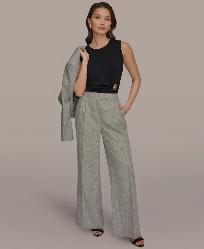 Donna Karan New York Women's High-Waist Wide Leg Pants