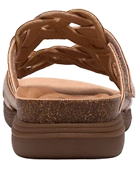 Clarks Women's April Rae Round Toe Flat Sandals