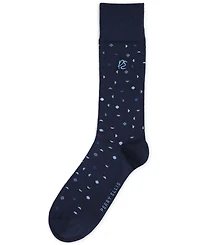 Perry Ellis Portfolio Men's Modern Dot Patterned Luxury Socks