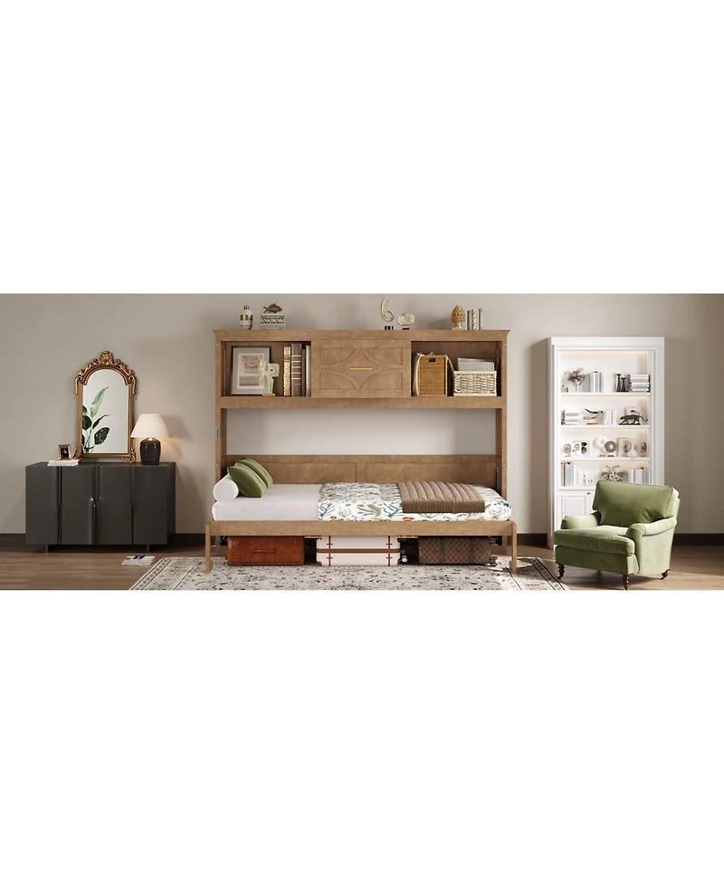 Streamdale Furniture Murphy Bed with Charging Station and a Drawer