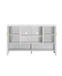 Streamdale Furniture 55.1" 4-Door Storage Sideboard with Open Shelf & Adjustable Shelves