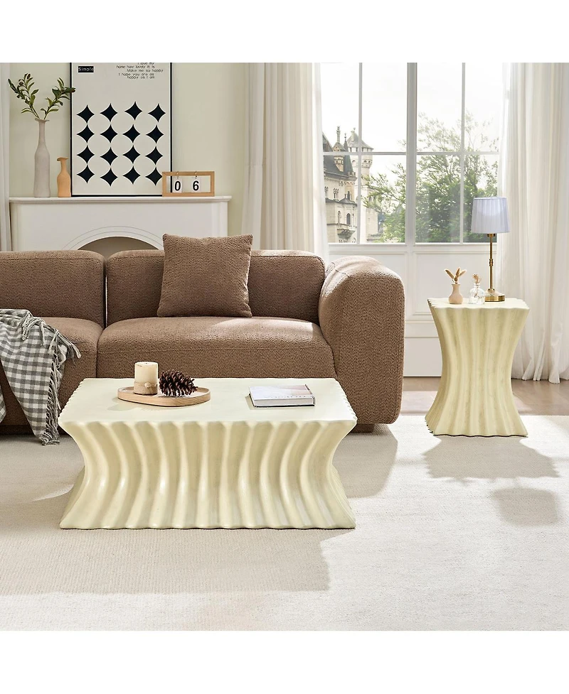 Streamdale Furniture Vintage Fiberglass Coffee Table Set