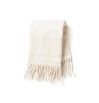Women's Oversized Fringe Scarf - Ivory