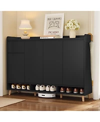 Streamdale Furniture Sleek Shoe Cabinet with Adjustable Shelves, Minimalist Organizer