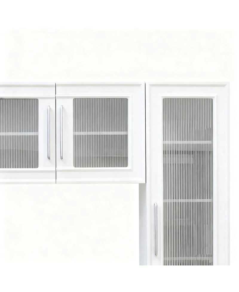 Streamdale Furniture Modern Entertainment Center with Glass Doors & Drawers