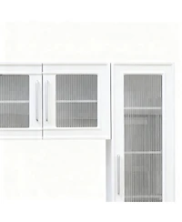 Streamdale Furniture Modern Entertainment Center with Glass Doors & Drawers