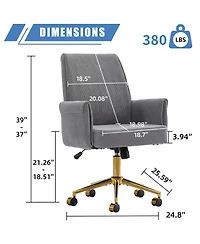 Streamdale Furniture Mid-back office chair, striped fabric