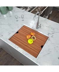 flynama 23inch Undermount Laundry Workstation Sink 16G T304 Stainless Steel Deep Single Bowl 23x19x13inch Utility Tub Sink with Full Accessories