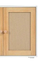 Streamdale Furniture 2-Piece Cat Litter Box Enclosure Furniture, 3-in-1 Hidden Litter Box & Side Cabinet