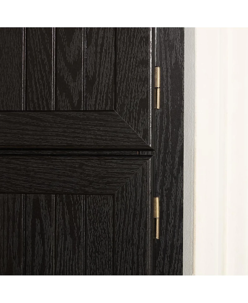 Streamdale Furniture 4-Tier 72" Corner Kitchen Pantry Storage Cabinet with 8 Doors Blk