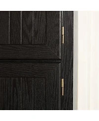 Streamdale Furniture 4-Tier 72" Corner Kitchen Pantry Storage Cabinet with 8 Doors Blk