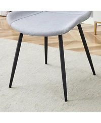 Streamdale Furniture Set of 4 Comfortable Linen Chair