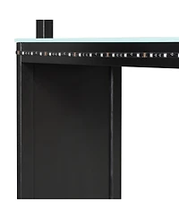 Streamdale Furniture L-Shaped Twin Gaming Bed Frame w/ Rgb, Usb, Tv Stand, Storage, Reversible