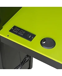 Streamdale Furniture L-Shaped Twin Gaming Bed Frame w/ Rgb, Usb, Tv Stand, Storage, Reversible