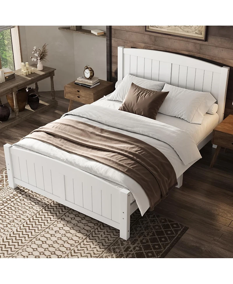 Streamdale Furniture Platform Bed, Solid Wood, No Box Spring Needed