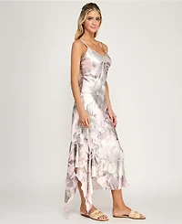 Katia Rae Juniors' Printed V-Neck Slip Dress