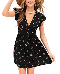 Cupshe Women's Spellbinding Floral Mini Beach Dress