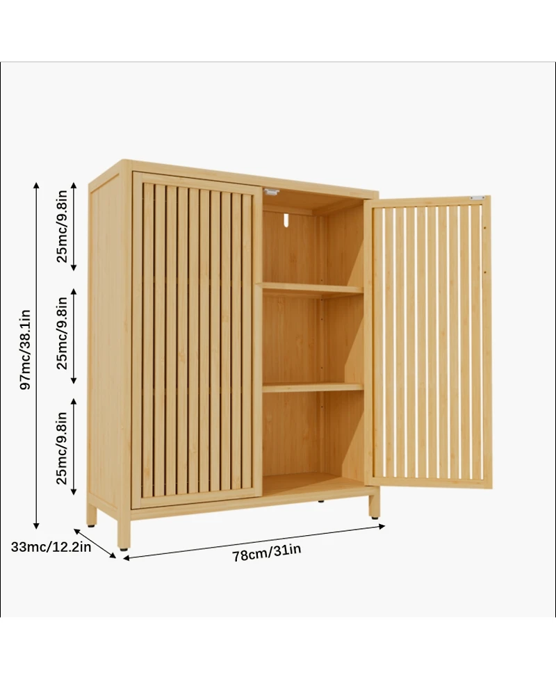Streamdale Furniture 42" Multi-Use Storage Cabinet - Shoe/Bathroom