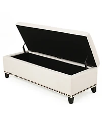 Streamdale Furniture Streamdale Storage Ottoman Bench with Safety Hinge and Button Tufting