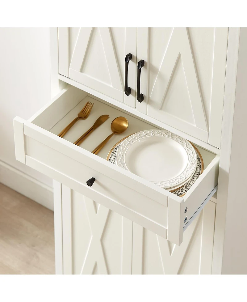 Streamdale Furniture Tv Cabinet Set: Multifunctional Wall Unit with 2 Sideboards