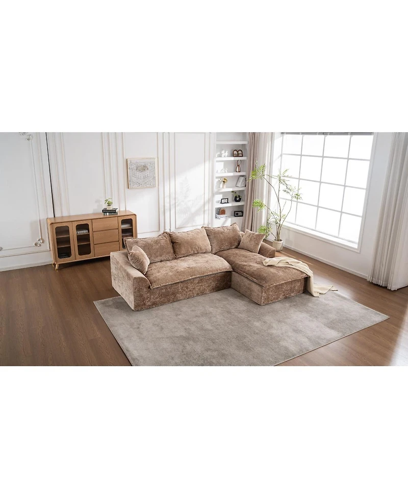 Streamdale Furniture Cloud Sectional Couch with L-Shape Chaise, Modern Modular Sofa