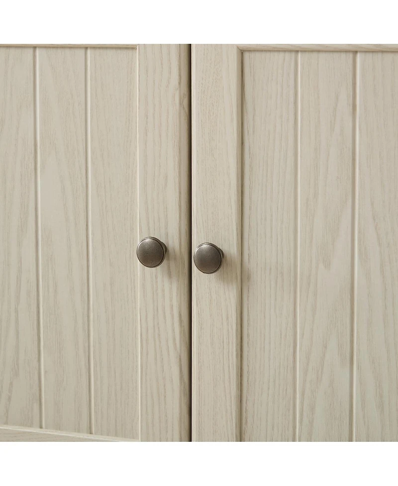 Streamdale Furniture Storage Cabinet with 8 Doors and 4 Shelves, Freestanding Storage Cabinet, Whi