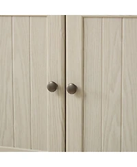 Streamdale Furniture Storage Cabinet with 8 Doors and 4 Shelves, Freestanding Storage Cabinet, Whi