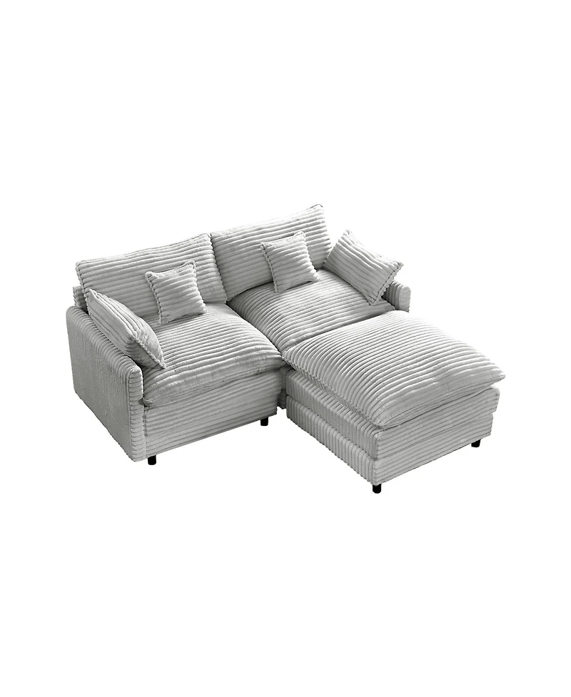 Streamdale Furniture Streamdale Seven-piece sofa set with console, coffee table & 6 pillows