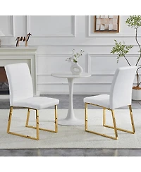 Streamdale Furniture 2-Pack Heavy-duty Chairs: 2.1" Cushion, Iron Frame, Home/Office, Great Value