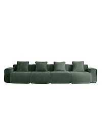 Streamdale Furniture Deep Seat Modular 4-Seat Boneless Sofa with French Edge Piping